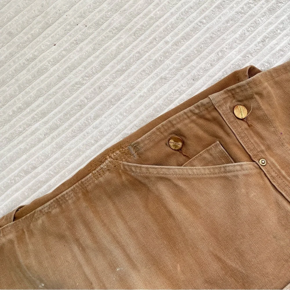 Carharrt R01 Relaxed Fit Duck Canvas Work Bib Overalls | 30x34 - Picture 4 of 4